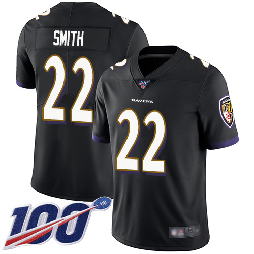 Baltimore Ravens Limited Black Men Jimmy Smith Alternate Jersey NFL Football #22 100th Season Vapor Untouchable->baltimore ravens->NFL Jersey